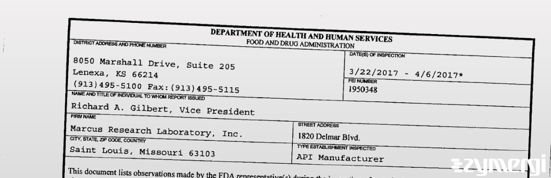 FDANews 483 Missouri Analytical Labs Inc Apr 6 2017 top