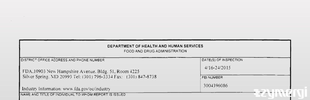 FDANews 483 Nang Kuang Pharmaceutical Co., Ltd. Apr 24 2015 top