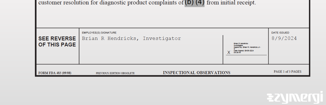 Brian R. Hendricks FDA Investigator 