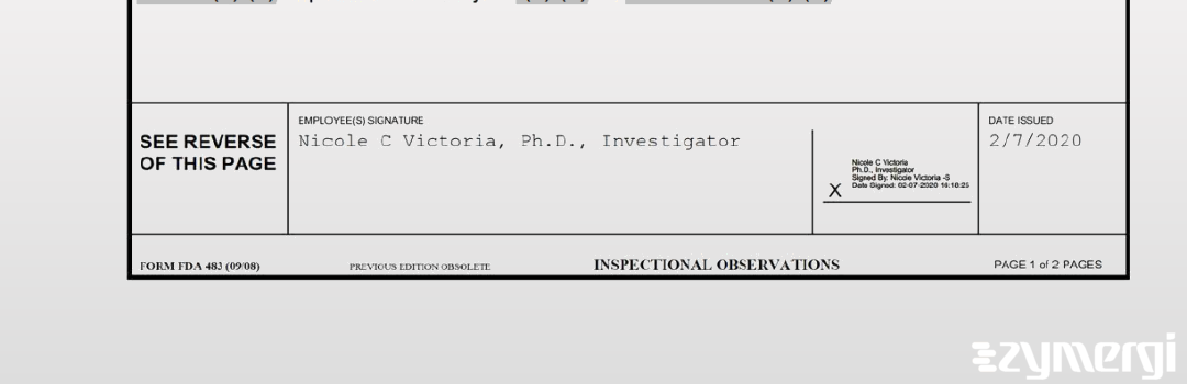 Nicole C. Victoria FDA Investigator