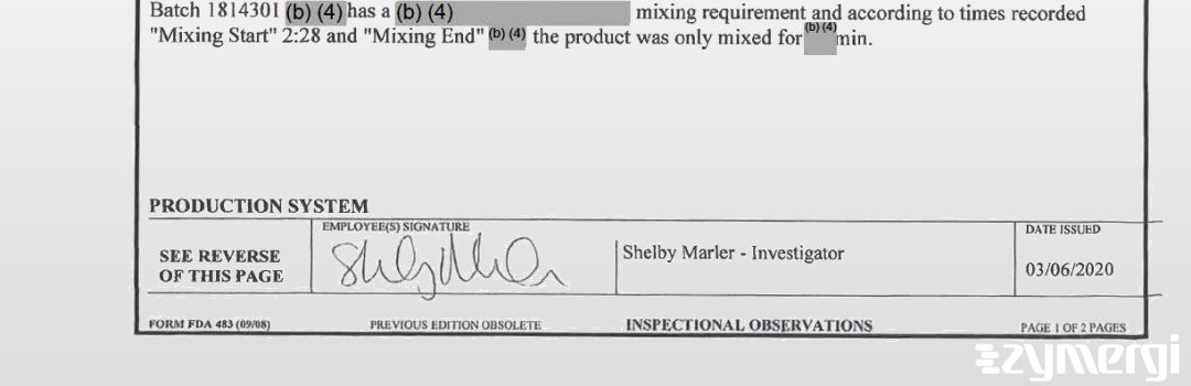 Shelby N. Marler FDA Investigator 