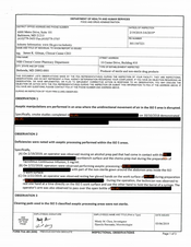 FDAzilla FDA 483 NIH Clinical Center Pharmacy Department | Mar 2019