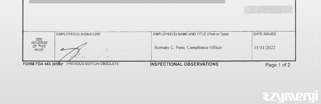 Rumany C. Penn FDA Investigator