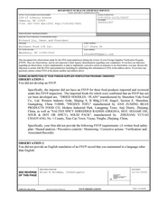 FDAzilla FDA 483 Northern Food I/E, Westbury | October 2023
