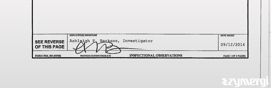 Ashleigh P. Wodushek FDA Investigator 