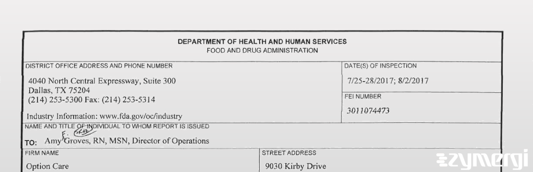 FDANews 483 Option Care Aug 2 2017 top