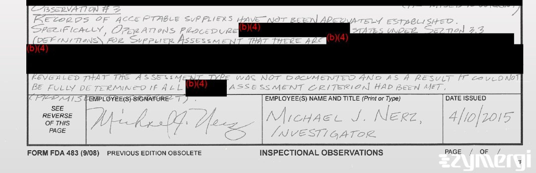 Michael J. Nerz FDA Investigator 