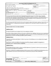 FDAzilla FDA 483 Outcome Solutions, Mocksville | March 2015