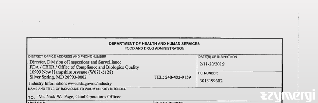 FDANews 483 Oxford Biomedica (UK) Limited Feb 20 2019 top