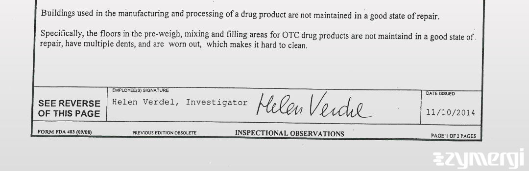 Helen Verdel FDA Investigator 