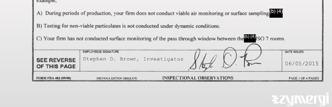 Stephen D. Brown FDA Investigator 