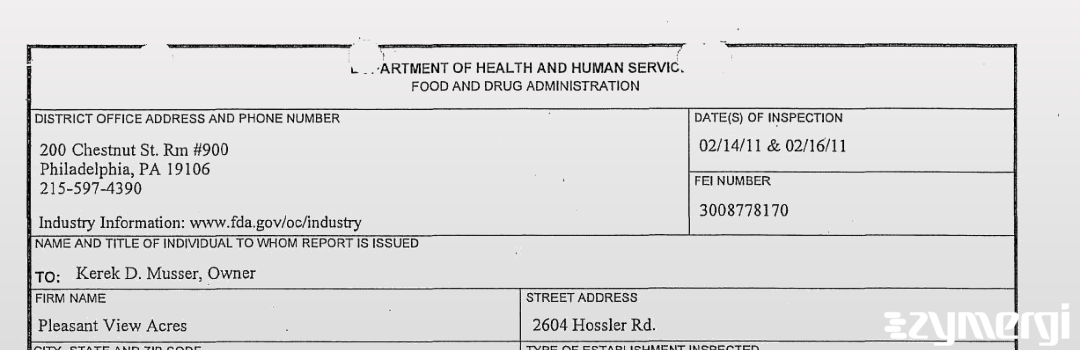 FDANews 483 Pleasant View Acres Farm Feb 16 2011 top