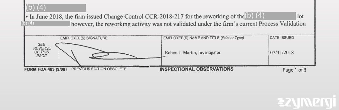 Robert J. Martin FDA Investigator 