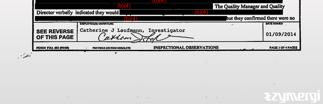 Catherine J. Laufmann FDA Investigator 