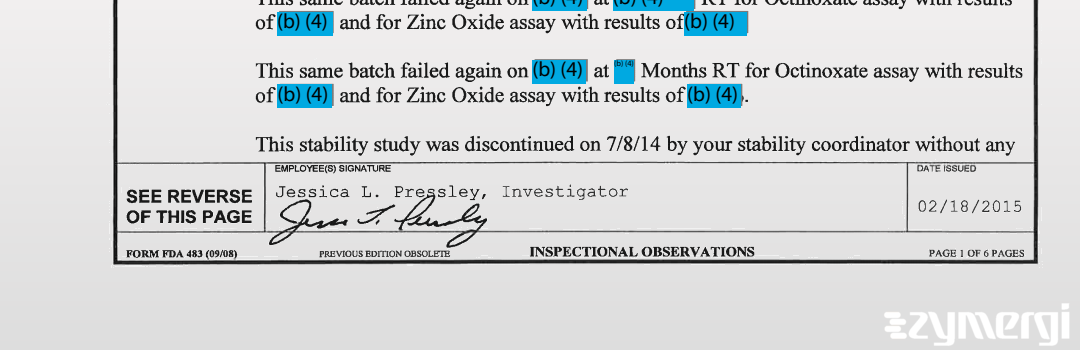 Jessica L. Pressley FDA Investigator