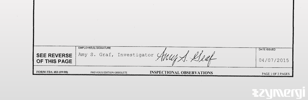 Amy S. Graf FDA Investigator 