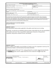 FDAzilla FDA 483 Quest Specialty, Brenham | August 2018