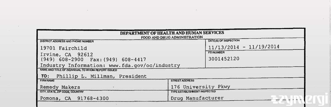 FDANews 483 Remedy Makers Nov 19 2014 top
