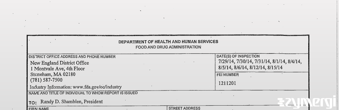 FDANews 483 Rhodes Technologies Aug 15 2014 top