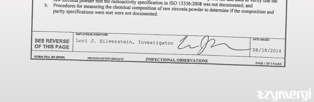 Lori J. Silverstein FDA Investigator 