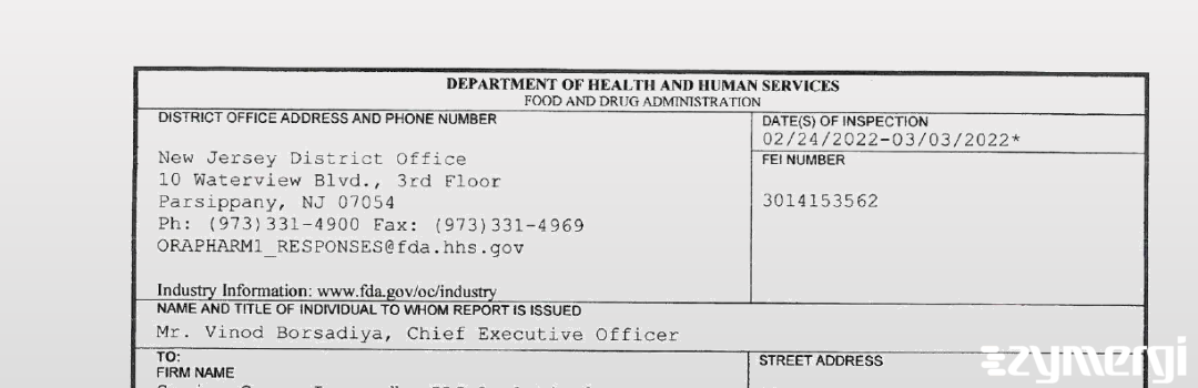 FDANews 483 Samjan Group, Inc. Mar 3 2022 top