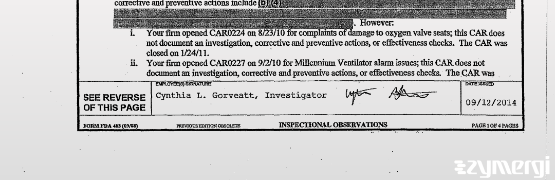 Alexandria L. Capuano FDA Investigator 