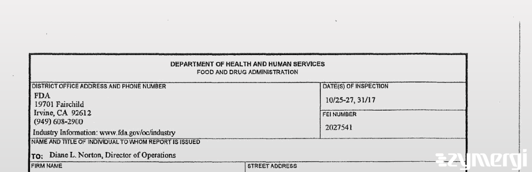 FDANews 483 Sendx Medical Inc Oct 31 2017 top