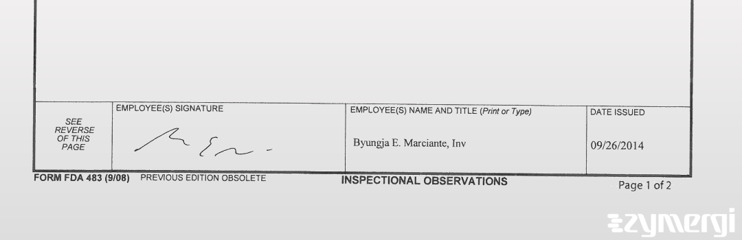 Byungja E. Marciante FDA Investigator 