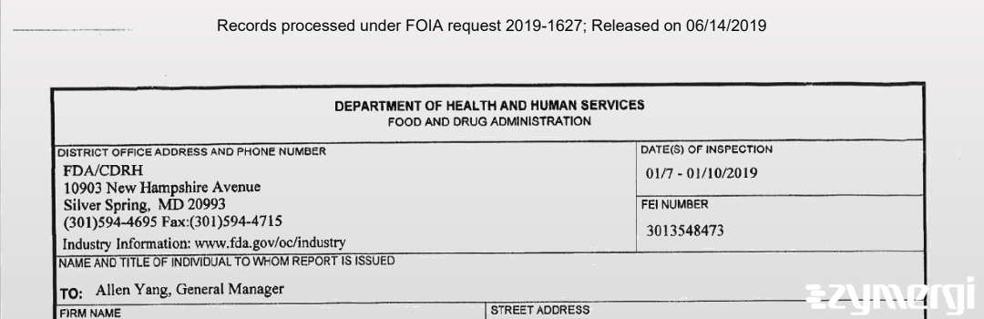 FDANews 483 SESMED (CAMBODIA) HEALTHCARE PRODUCT CO. LTD. Jan 10 2019 top