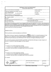 FDAzilla FDA 483 Shanghai Desano Chemical Pharmaceutical | May 2015