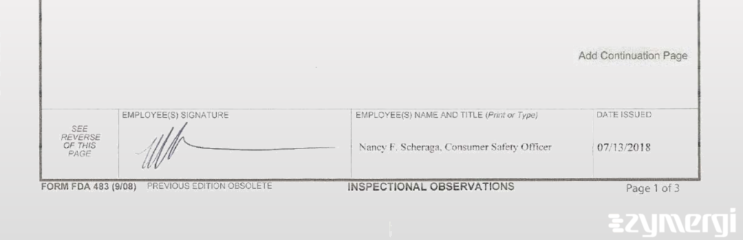 Nancy F. Scheraga FDA Investigator 