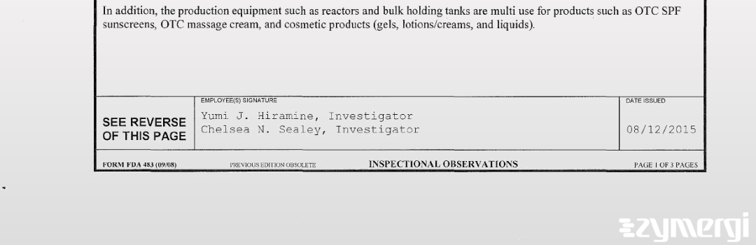 Yumi J. Hiramine FDA Investigator 