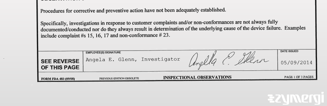 Angela E. Glenn FDA Investigator 