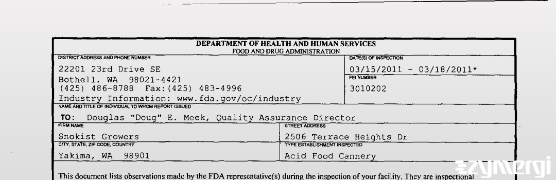 FDANews 483 Snokist Growers Mar 18 2011 top