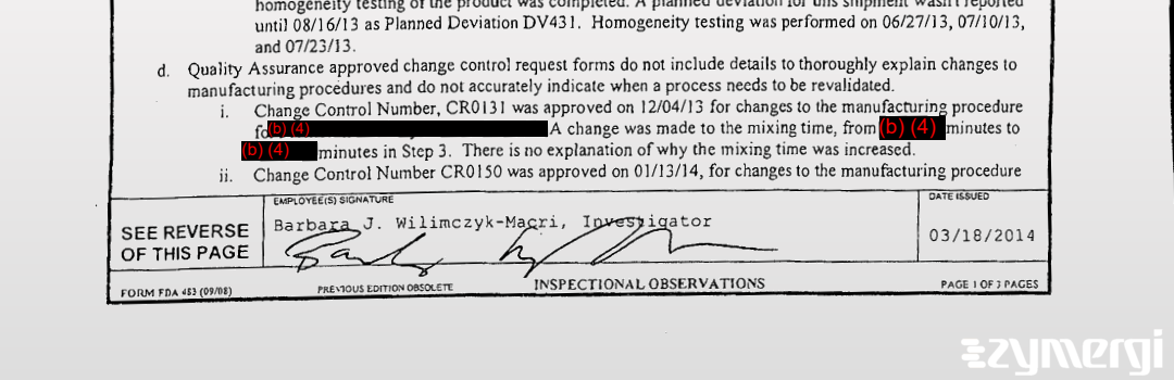 Barbara J. Wilimczyk-Macri FDA Investigator 