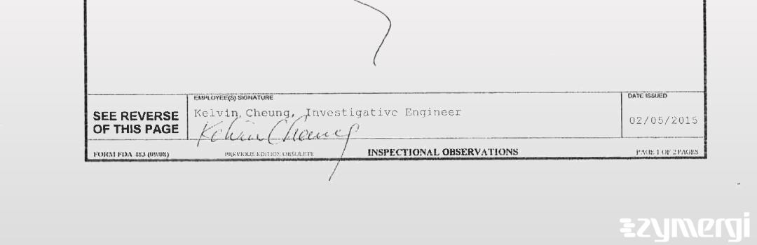 Kelvin Cheung FDA Investigator 