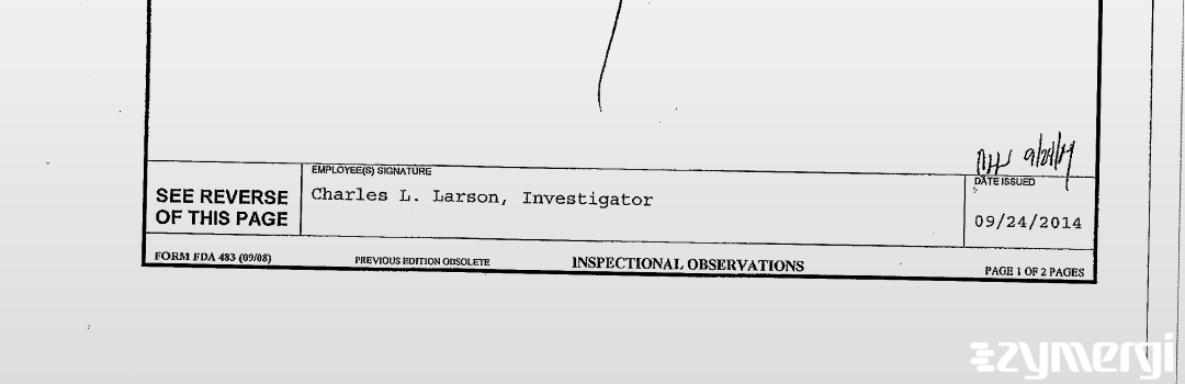 Charles L. Larson FDA Investigator 