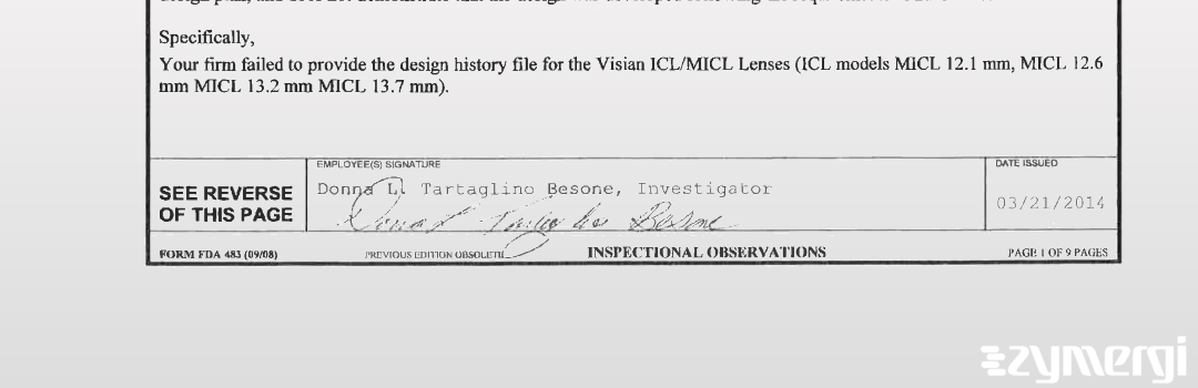 Donna L. Besone FDA Investigator 