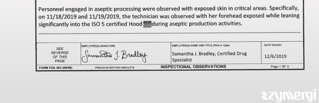 Samantha J. Bradley FDA Investigator