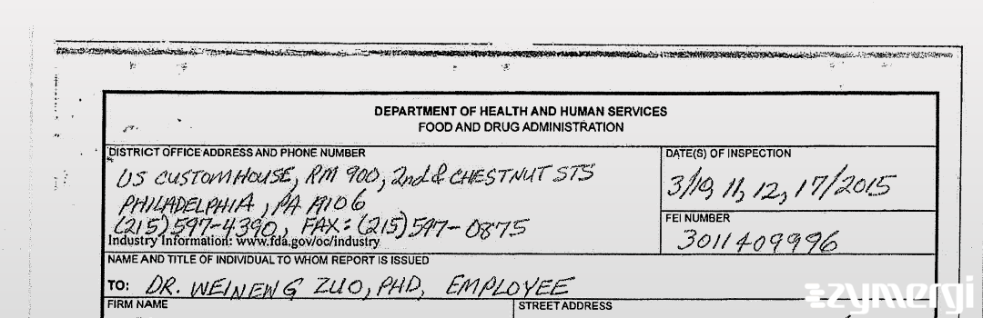 FDANews 483 TechWorld Corporation, Inc Mar 17 2015 top