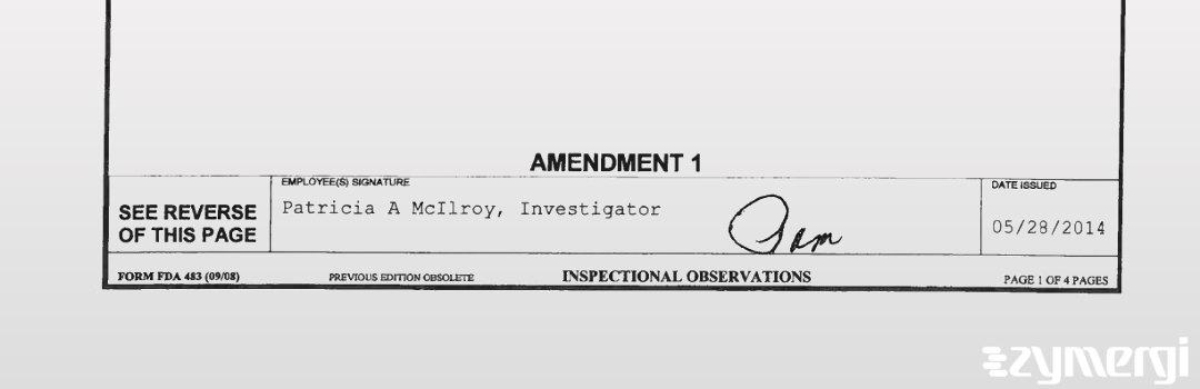 Patricia A. McIlroy FDA Investigator 