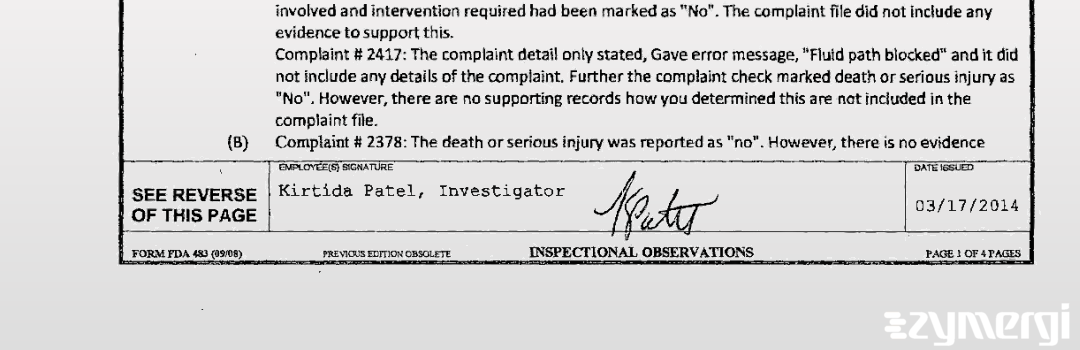 Kirtida Patel FDA Investigator