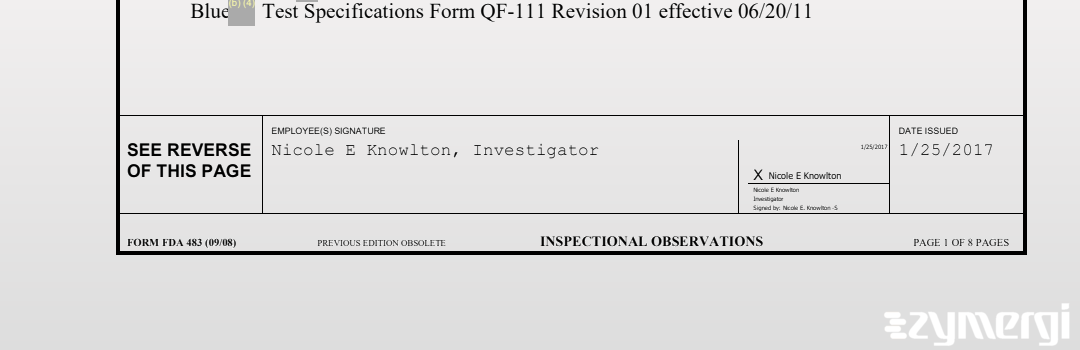 Nicole E. Knowlton FDA Investigator 