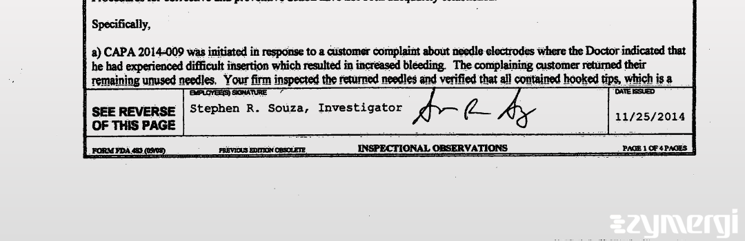 Stephen R. Souza FDA Investigator 