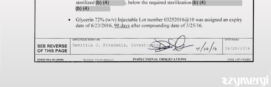 Demitria J. Xiradakis FDA Investigator 
