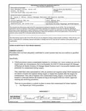 FDAzilla FDA 483 ulrich medical USA, Chesterfield | March 2019