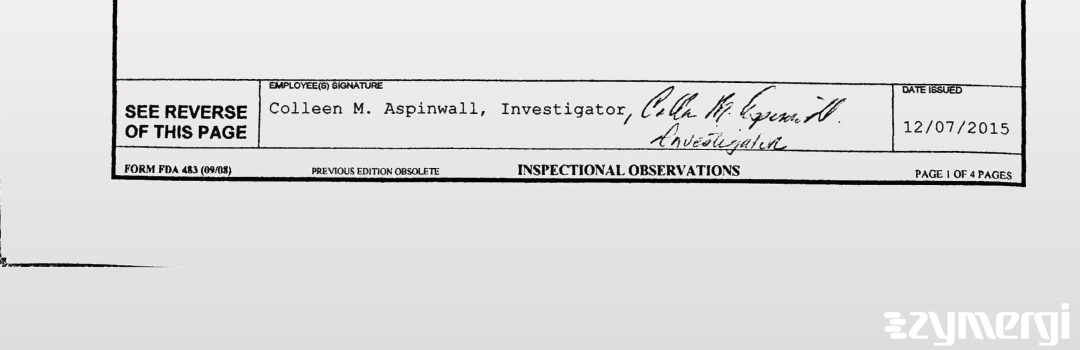 Colleen M. Aspinwall FDA Investigator