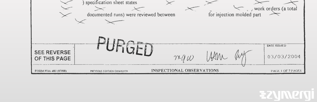 Ralph W. Jerndal FDA Investigator Michael R. Goga FDA Investigator Monica J. Wilkins FDA Investigator Lori A. Carr FDA Investigator 