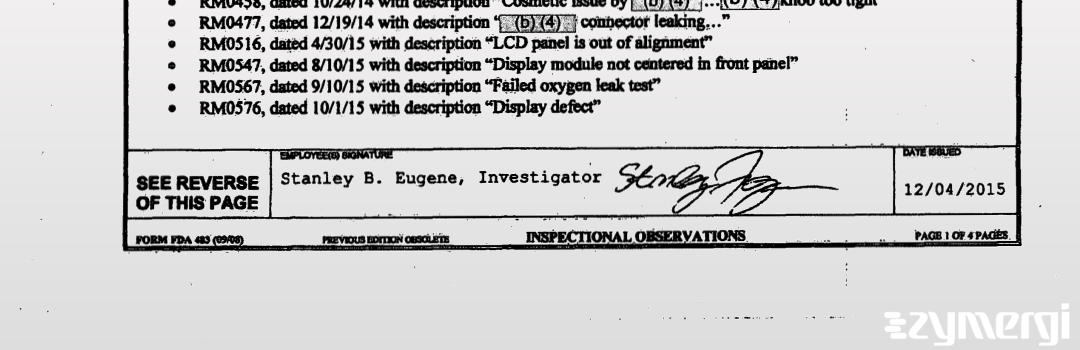 Stanley B. Eugene FDA Investigator 