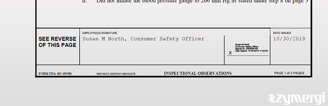 Susan M. North FDA Investigator 